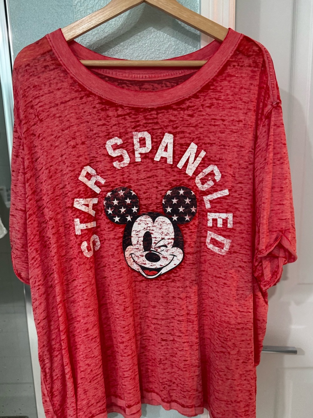 Disney Red 'Star Spangled' Mickey Short Sleeve Tee